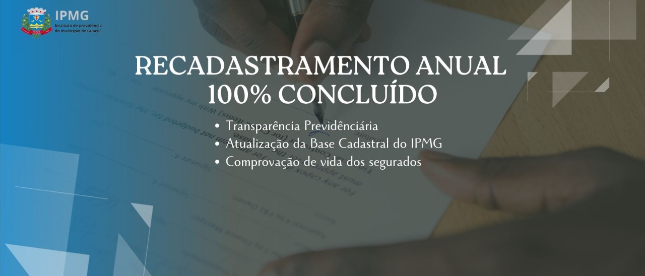 IPMG concluí Recadastramento Anual do Exercício de 2024.